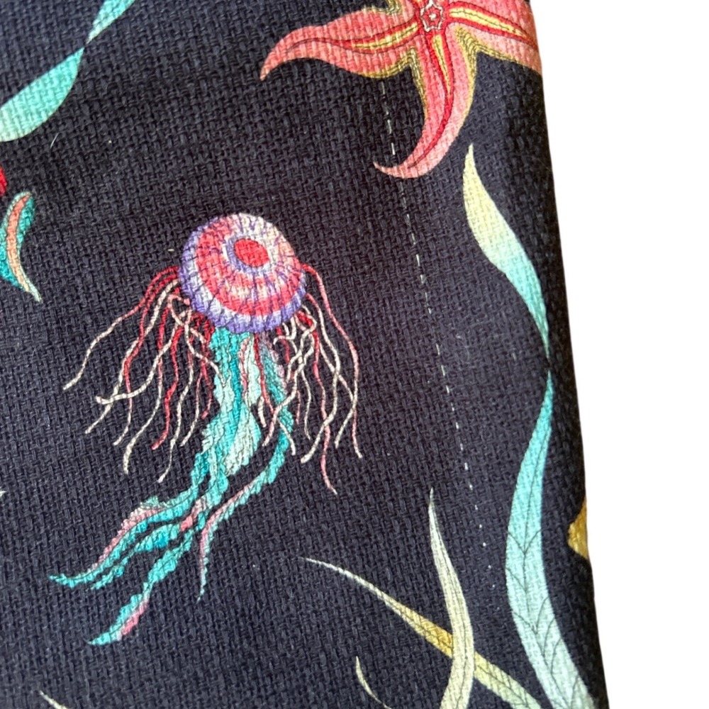 J.Crew Collection Womens Navy Under the Sea Life Print Cropped Pants Size 4 - Picture 8 of 8